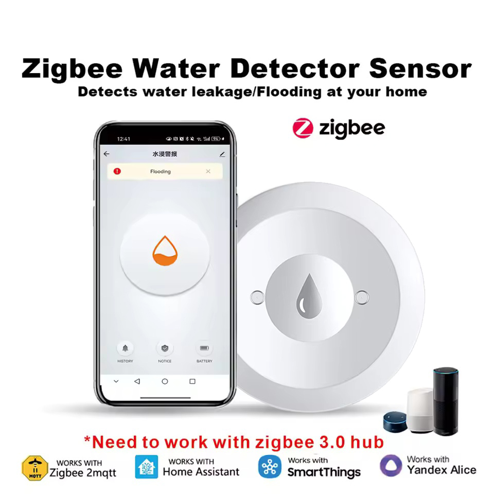 Water Alarm Sensor - Work With Tuya ZigBee 3.0 Water