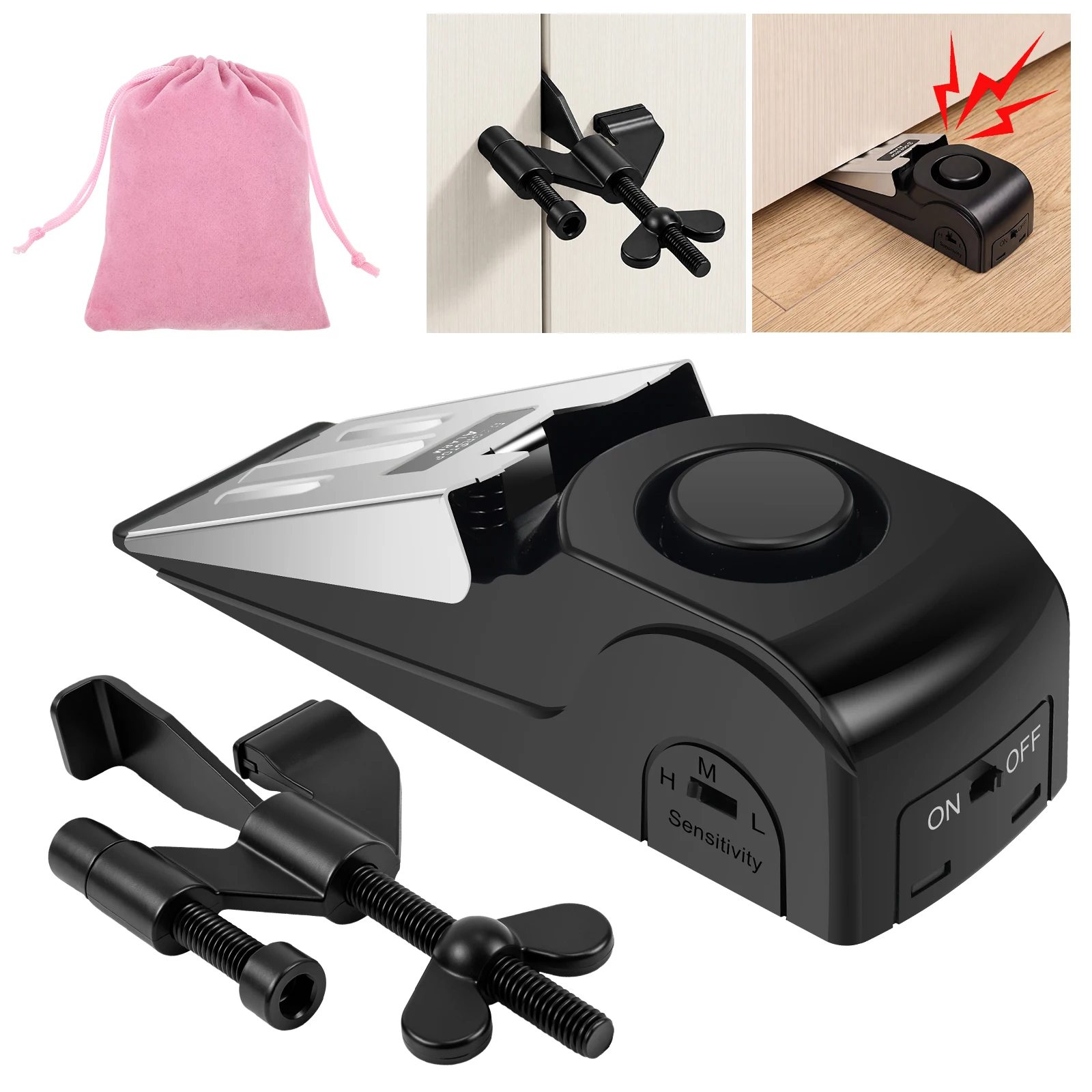 Door Stop Alarm - Portable Door Lock 120dB Door Stop