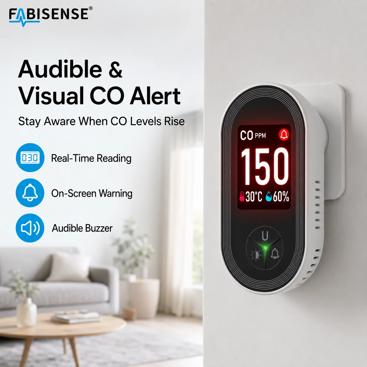 FABISENSE 24D Carbon Monoxide  - đánh giá và giá Co Detector Plug