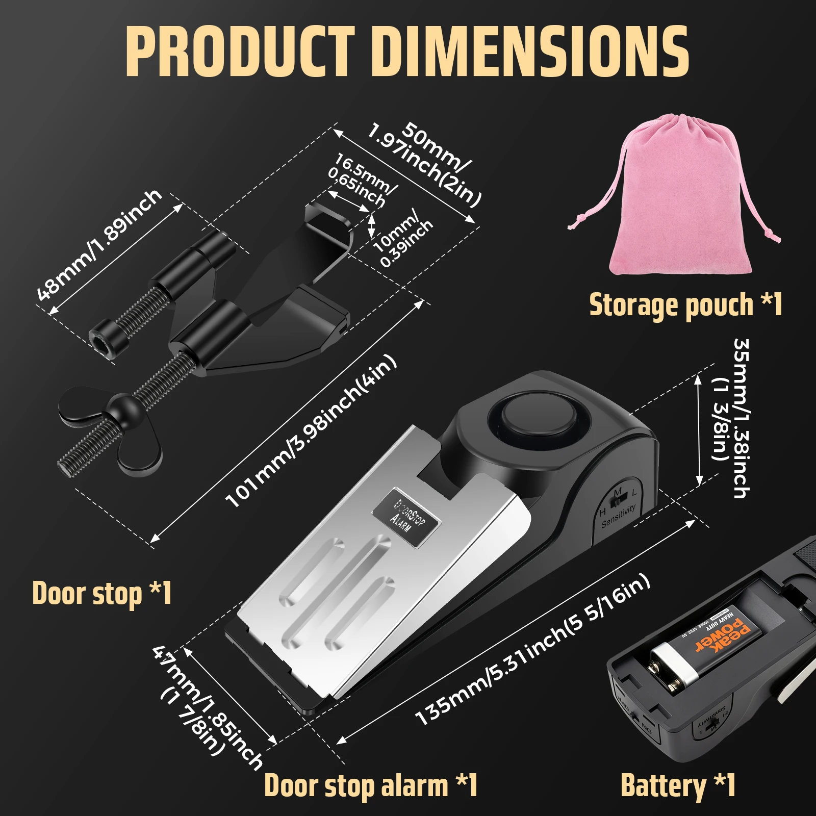Portable Door Lock 120dB Door  - đánh giá và giá Door Stop Alarm