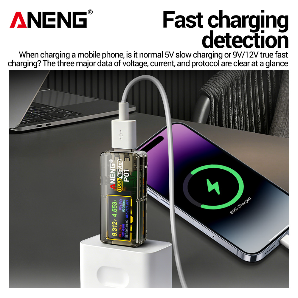 ANENG P01 USB Tester Voltmeter - đánh giá và giá Co Detector Plug